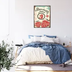 Plakat Sok Truskawkowy – Styl Vintage i Nostalgia w Kuchni