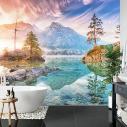 Fototapeta Jezioro Hintersee – Alpy Bawarskie i Odbicie w Wodzie
