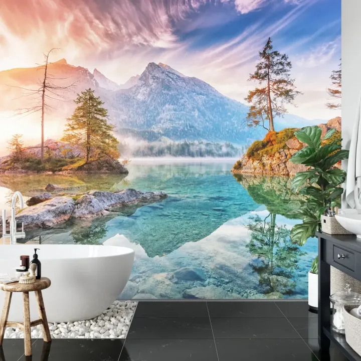 Fototapeta Jezioro Hintersee – Alpy Bawarskie i Odbicie w Wodzie