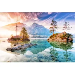 Fototapeta Jezioro Hintersee – Alpy Bawarskie i Odbicie w Wodzie