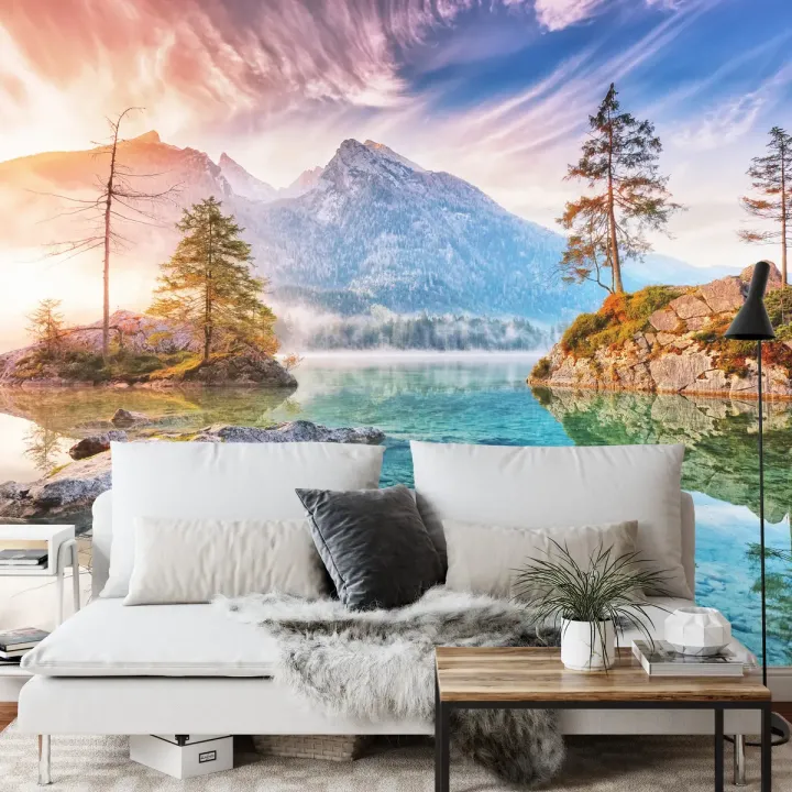Fototapeta Jezioro Hintersee – Alpy Bawarskie i Odbicie w Wodzie