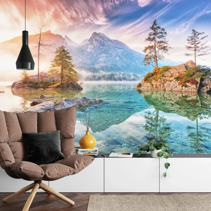 Fototapeta Jezioro Hintersee – Alpy Bawarskie i Odbicie w Wodzie