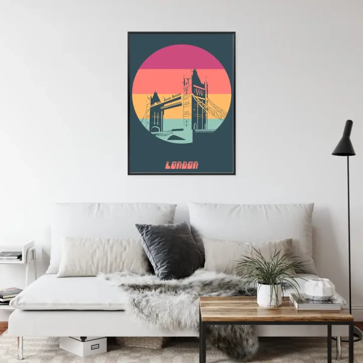 Plakat Tower Bridge – Zabytkowy Most i Skyline Londynu