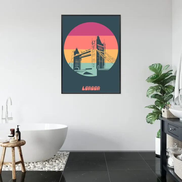 Plakat Tower Bridge – Zabytkowy Most i Skyline Londynu
