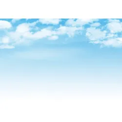 Fototapeta Niebieskie Niebo – Panorama Błękitnego Krajobrazu z Chmurami