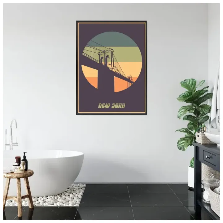 Plakat Most Brooklyn Bridge – Nowy Jork o Poranku