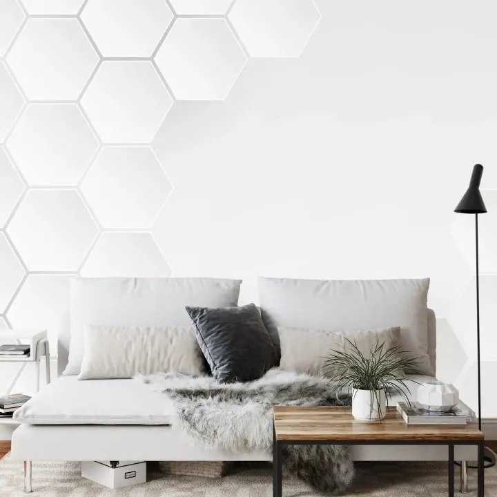 Fototapeta Geometria 3D – Abstrakcja Geometryczna z Heksagonami