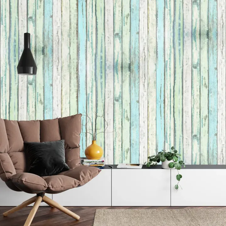Fototapeta Deski Portowe – Pastelowa Abstrakcja z Morską Bryzą