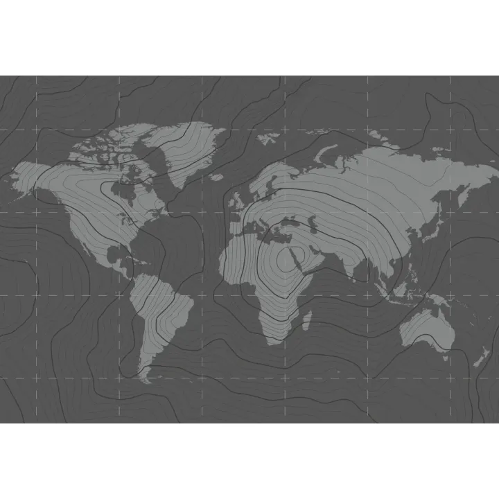Fototapeta Nowoczesna Mapa Świata – Abstrakcyjna Grafika Liniowa Kontynentów – produkt