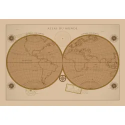 Fototapeta Atlas Świata – Stare Mapy i Kartografia Vintage