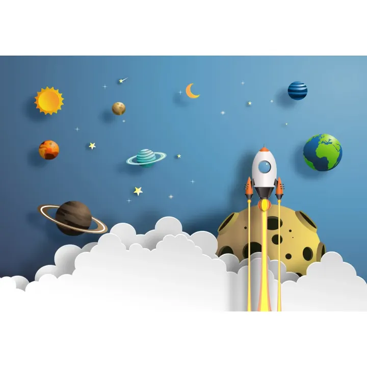 Fototapeta Seria Wycinanek Rocket Away – Kosmiczna Podróż Rakietą – produkt