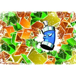 Fototapeta Wielkie Graffiti – Sztuka Uliczna i Abstrakcja Geometryczna