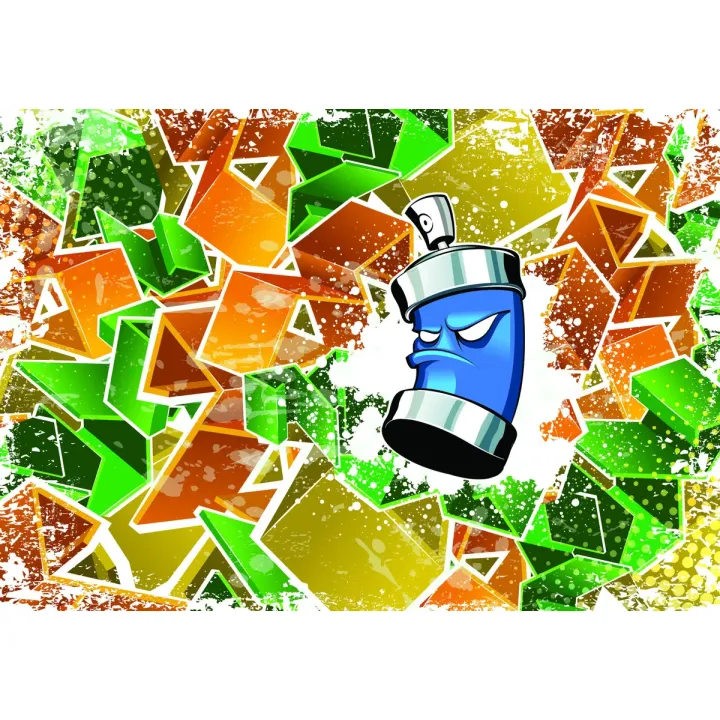 Fototapeta Wielkie Graffiti – Sztuka Uliczna i Abstrakcja Geometryczna – produkt