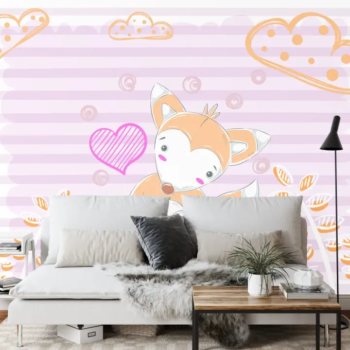 Fototapeta Przytulanki: Freddy – Słodkie Zwierzątka i Kawaii Motyw Miłosny