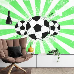 Fototapeta Gwiazdy Futbolu – Energia Sportu i Dynamizm Piłki Nożnej