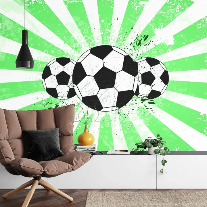 Fototapeta Gwiazdy Futbolu – Energia Sportu i Dynamizm Piłki Nożnej