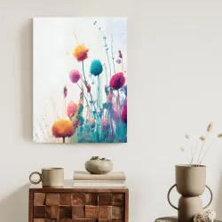 Plakat Kolorowa Abstrakcyjna Łąka – Kwiatowa Abstrakcja w Pastelach