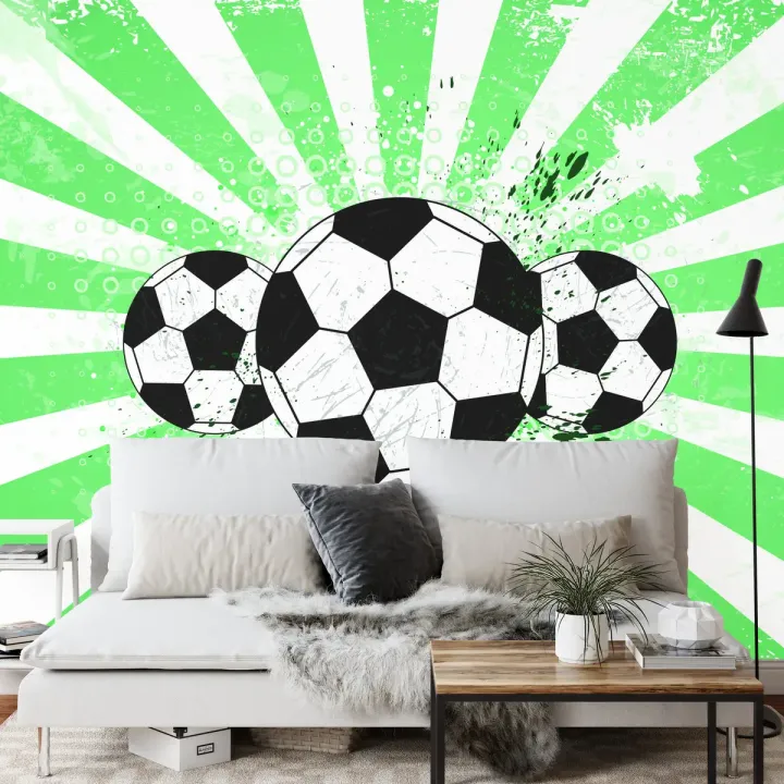 Fototapeta Gwiazdy Futbolu – Energia Sportu i Dynamizm Piłki Nożnej