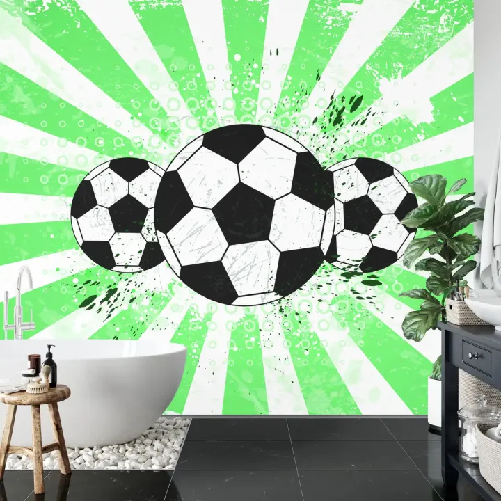 Fototapeta Gwiazdy Futbolu – Energia Sportu i Dynamizm Piłki Nożnej