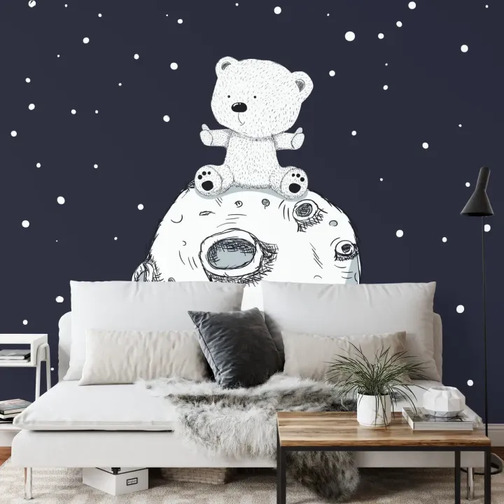 Fototapeta Borys I Księżyc – Nocne Niebo Pełne Gwiazd i Przygód