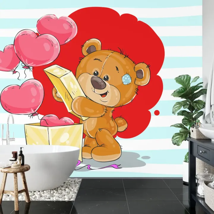 Fototapeta The Big Heart Bears – Miłosne Motywy z Niedźwiadkami