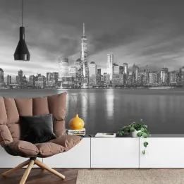 Fototapeta Wschód Słońca – Skyline Nowego Jorku i Most Brookliński