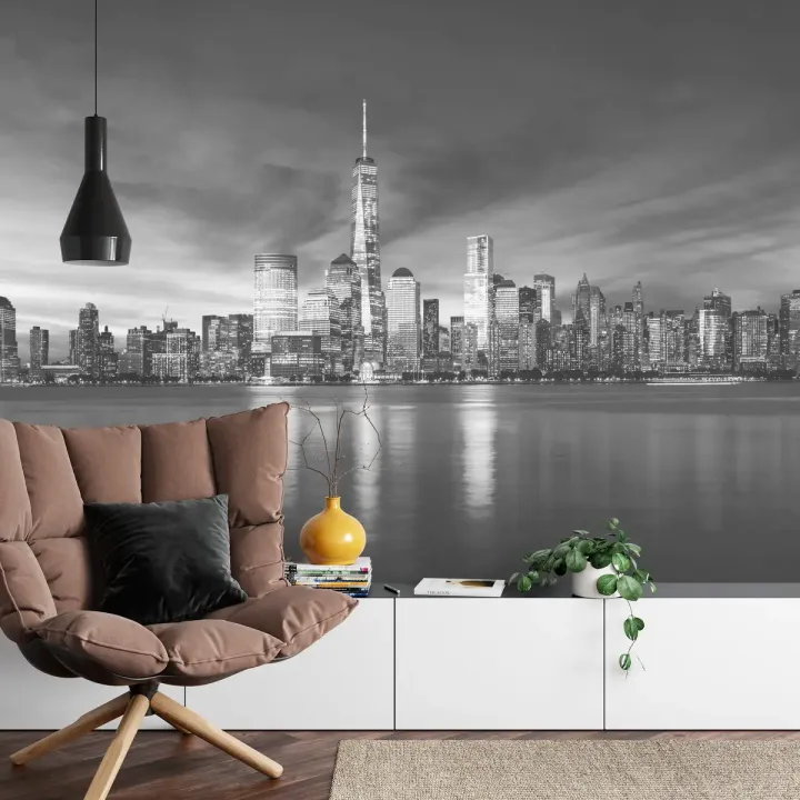 Fototapeta Wschód Słońca – Skyline Nowego Jorku i Most Brookliński