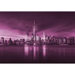 Fototapeta Wschód Słońca w Nowym Jorku – Różowy Świt nad Manhattanem