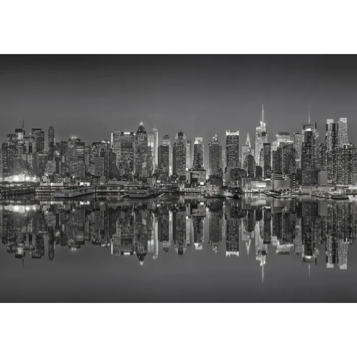 Fototapeta Odbicia Nowego Jorku – Skyline Manhattanu w Czerni i Bieli – produkt