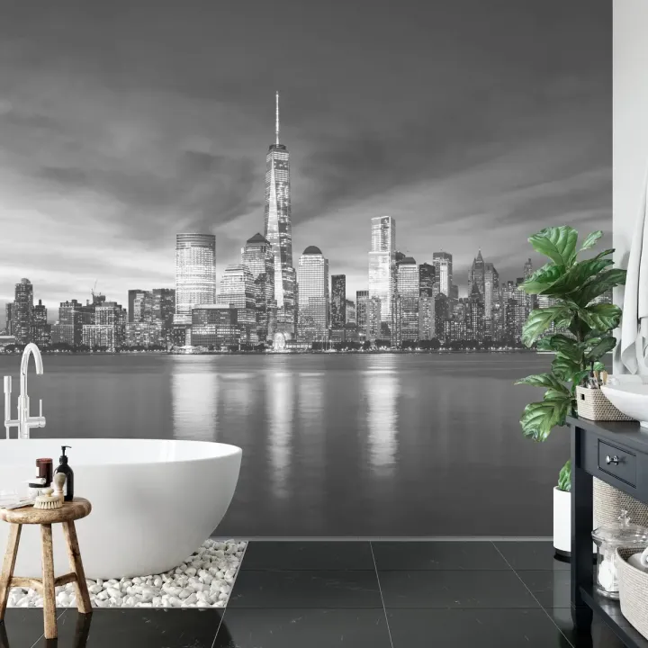 Fototapeta Wschód Słońca – Skyline Nowego Jorku i Most Brookliński