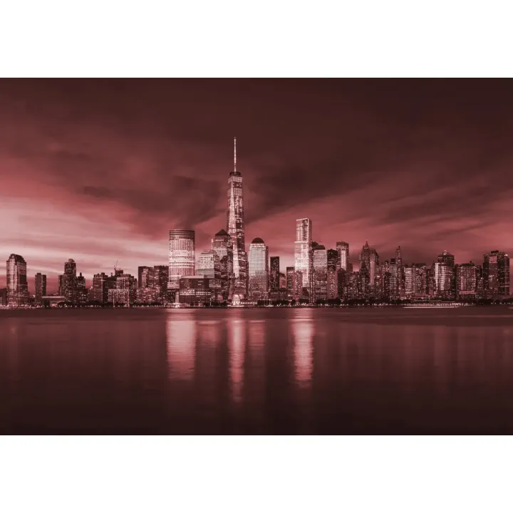 Fototapeta Wschód Słońca w Nowym Jorku – Skyline Manhattanu i Most Brookliński – produkt