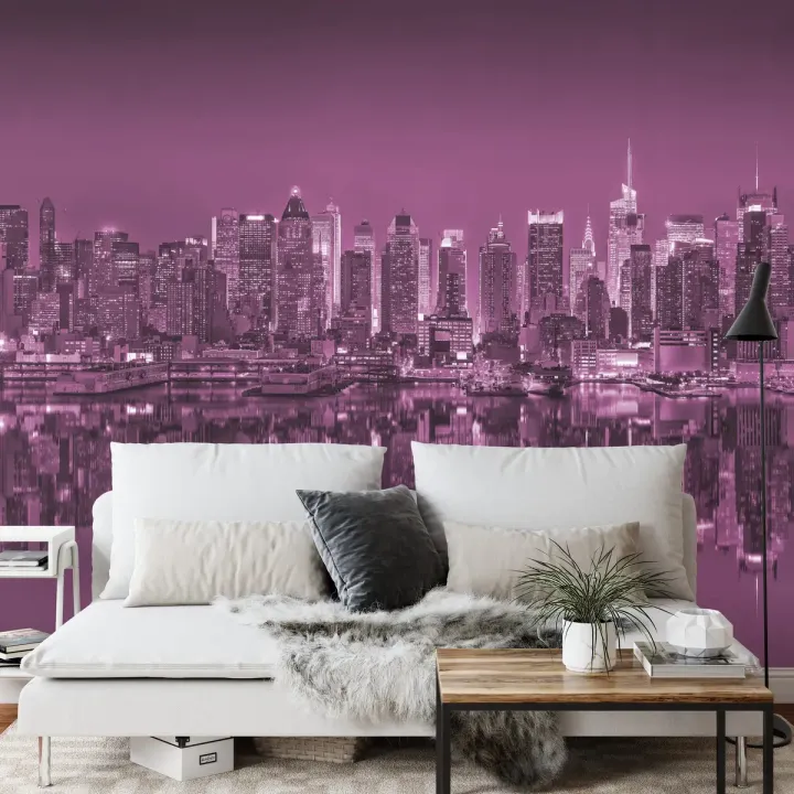 Fototapeta Odbicia Nowego Jorku – Nocne Światła Manhattanu