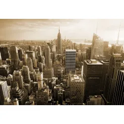 Fototapeta Nowy Jork – Manhattan w Sepii z Lotu Ptaka