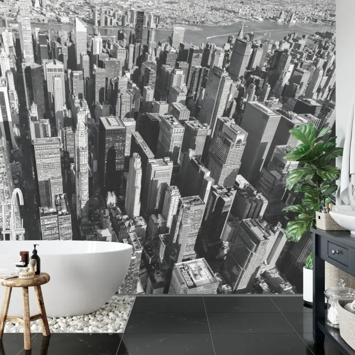 Fototapeta Las Wieżowców – Nowojorski Skyline w Czerni i Bieli