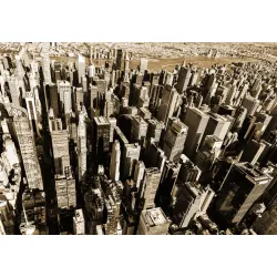 Fototapeta Las Wieżowców – Sepia Manhattan Skyline