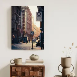 Plakat Ulice Rzymu – Architektura Miejska o Wschodzie Słońca