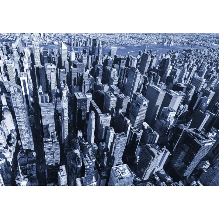 Fototapeta Las Wieżowców – Miejski Skyline w Niebieskiej Tonacji – produkt