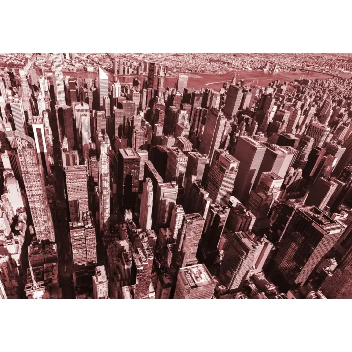 Fototapeta Las Wieżowców – Miejski Skyline w Czerwieni – produkt