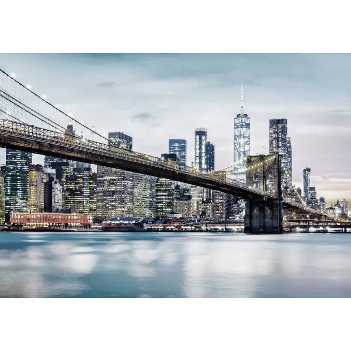 Fototapeta Fajny Filtr Brooklyn Bridge – Nocny Skyline Nowego Jorku – produkt