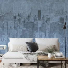 Fototapeta Nowy Jork – Grunge Skyline Manhattanu