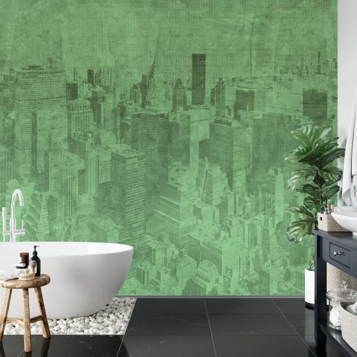 Fototapeta Nowy Jork – Grunge Skyline Manhattanu