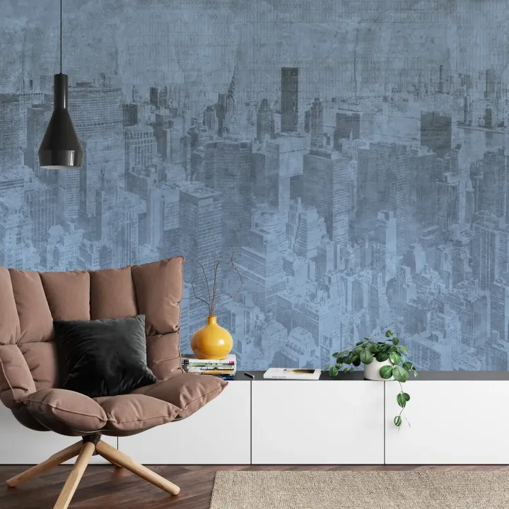 Fototapeta Nowy Jork – Grunge Skyline Manhattanu
