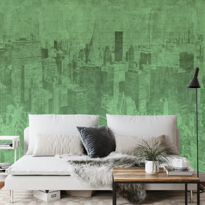 Fototapeta Nowy Jork – Grunge Skyline Manhattanu