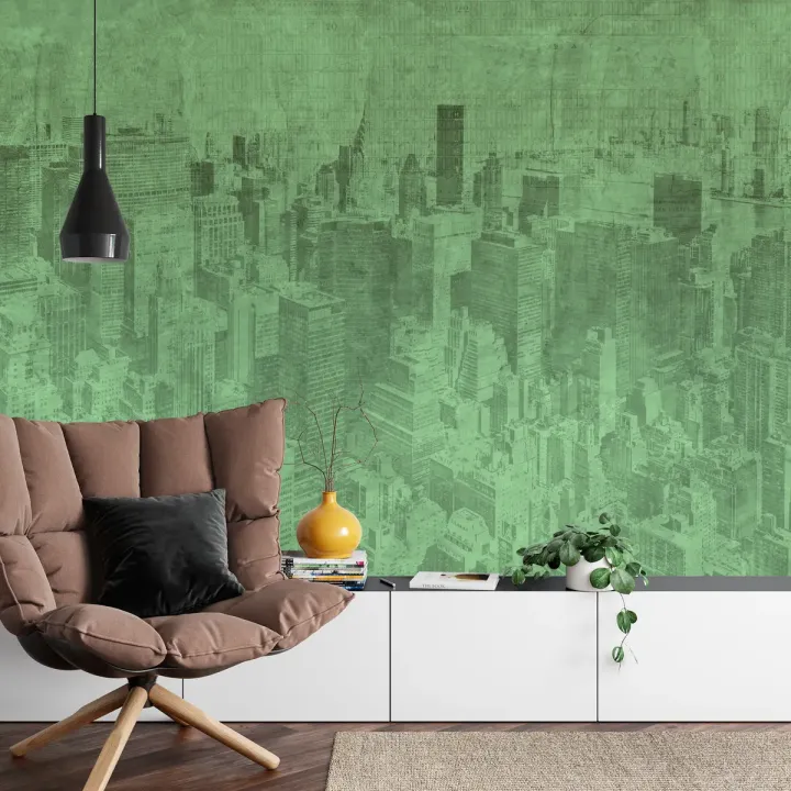 Fototapeta Nowy Jork – Grunge Skyline Manhattanu