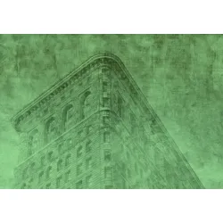 Fototapeta Nowy Jork – Manhattan w Stylu Grunge – Odcienie szarości i zieleni