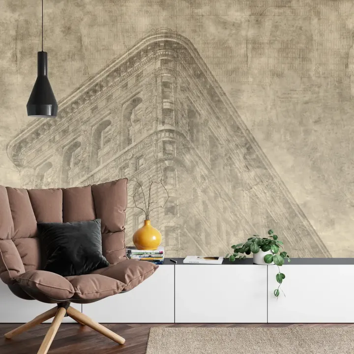 Fototapeta Nowy Jork Grunge – Sepia i Skyline Manhattanu