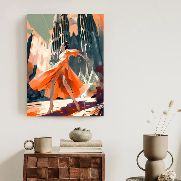 Plakat Taniec w Barcelonie – Flamenco i Sagrada Familia – produkt
