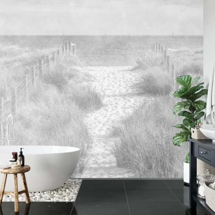 Fototapeta Plaża – Nadmorski Krajobraz z Wydmami i Drogą