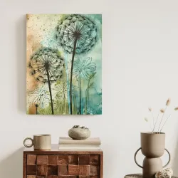 Plakat Abstrakcyjne Mniszki – Akwarelowa Łąka i Natura