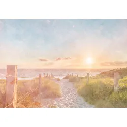 Fototapeta Letni Zachód Słońca – Plaża i Krajobraz Nadmorski